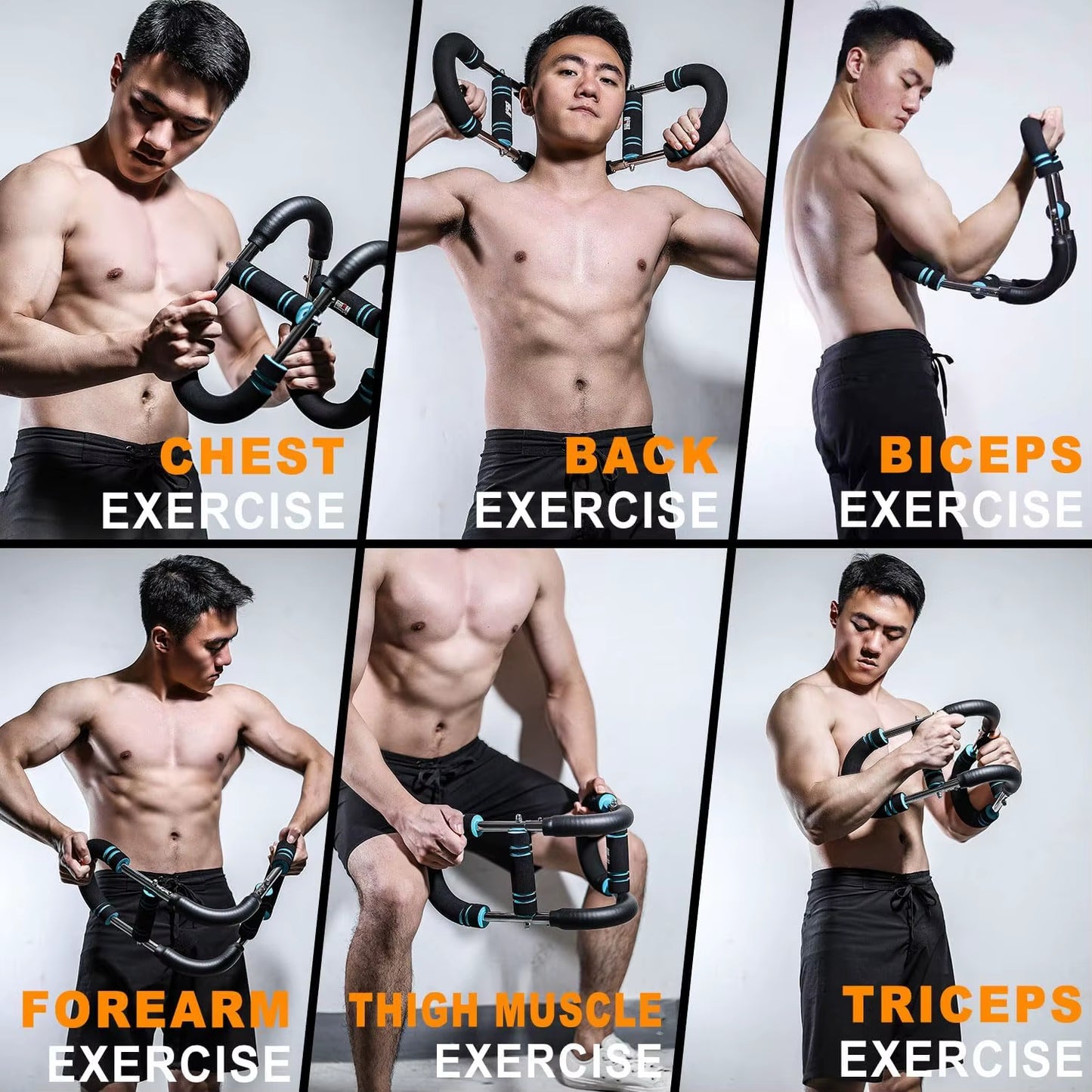 Adjustable Arm Trainer Portable Home U-Shaped Wrist Strength Exerciser Chest Expander,Shoulder Muscle Training Fitness Equipment
