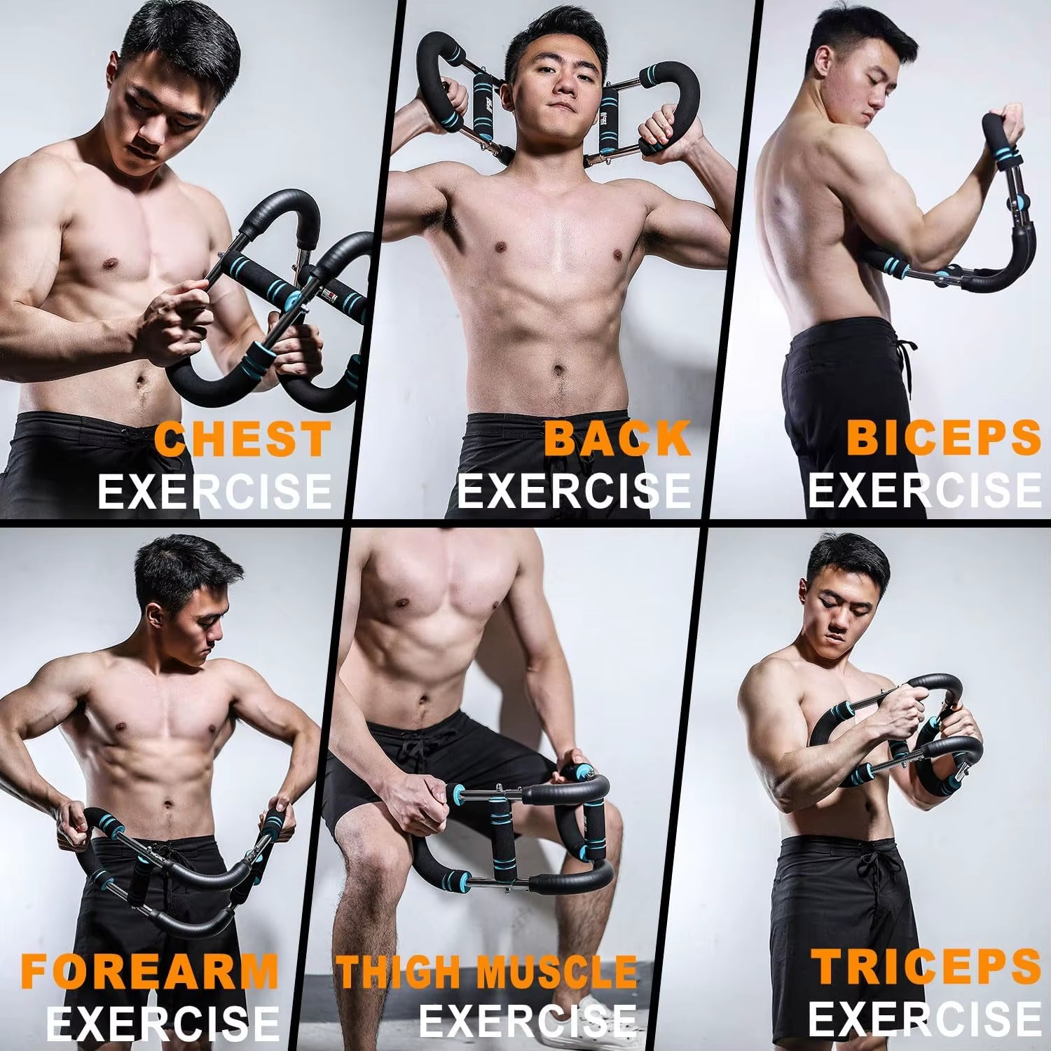 Adjustable Arm Trainer Portable Home U-Shaped Wrist Strength Exerciser Chest Expander,Shoulder Muscle Training Fitness Equipment