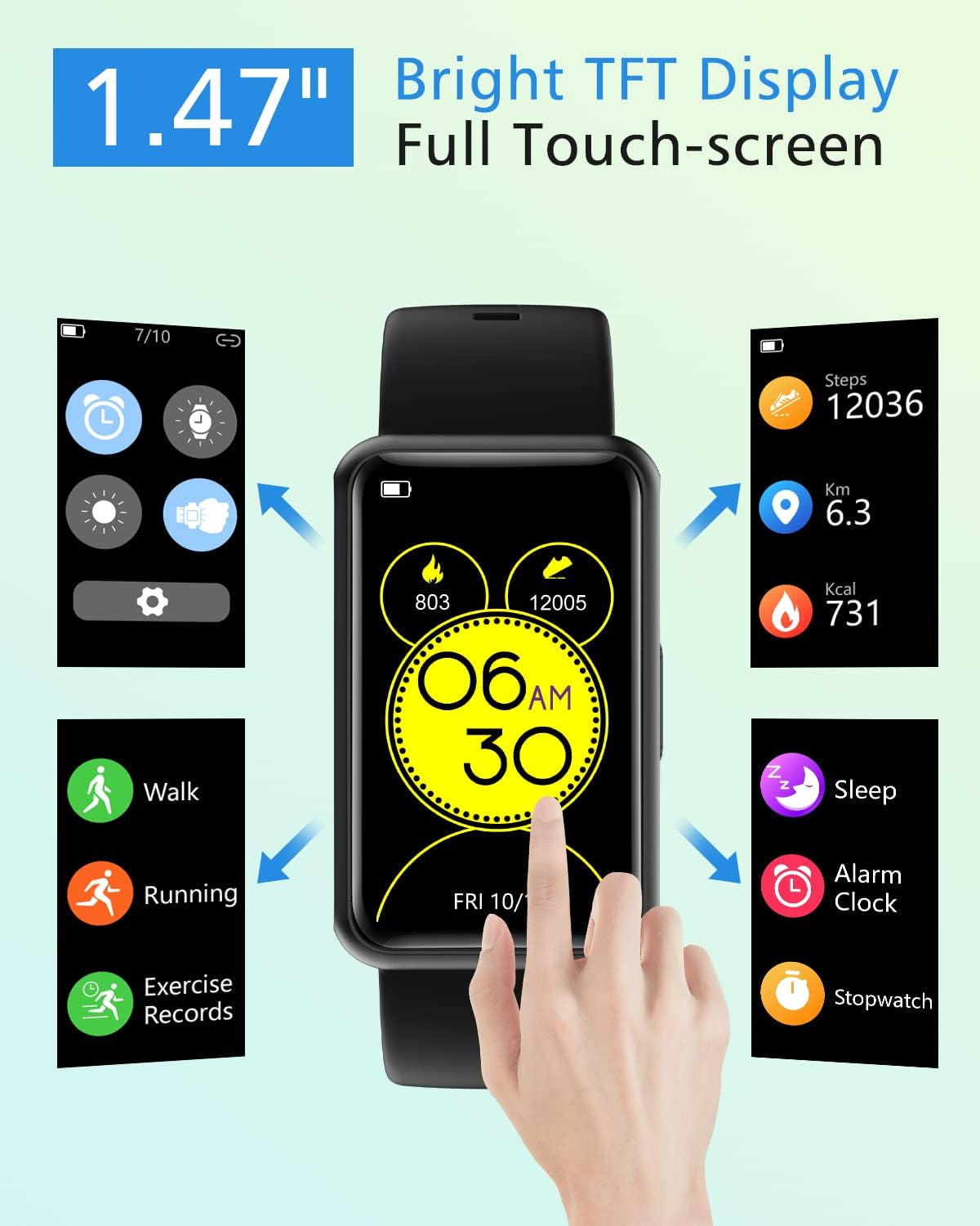 Fitness Tracker No Bluetooth No App/Phone Required, Fitness Watch Pedometer Waterproof for Men Women Parents