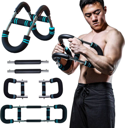 Adjustable Arm Trainer Portable Home U-Shaped Wrist Strength Exerciser Chest Expander,Shoulder Muscle Training Fitness Equipment