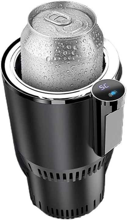2-In-1 Car Cup Warmer Cooler, Smart Car Cup Mug Holder Auto Car Cooling and Heating Cup Holder Car Tumbler Holder Practical Car Refrigerator Cooler Insulation Drink Cooler Cup (Black)